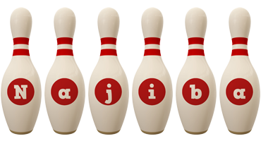 Najiba bowling-pin logo