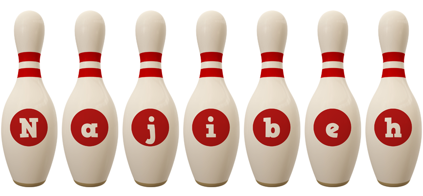Najibeh bowling-pin logo