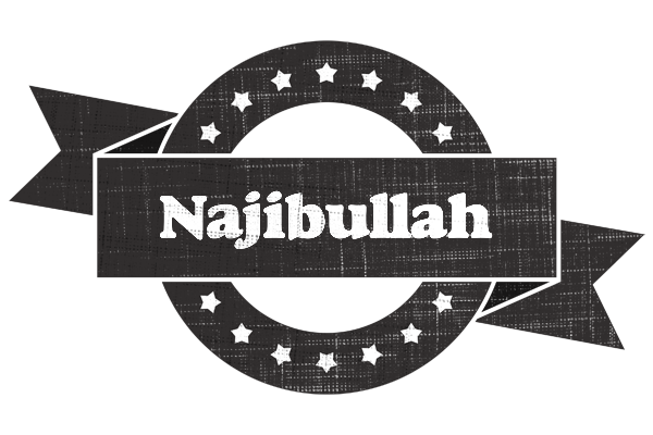 Najibullah grunge logo