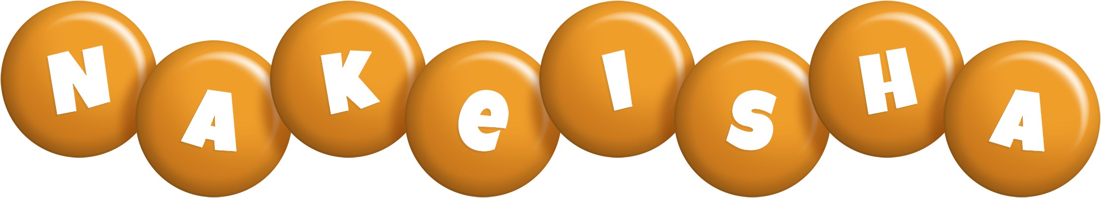 Nakeisha candy-orange logo