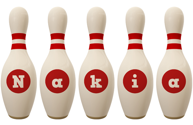 Nakia bowling-pin logo