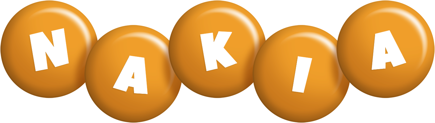 Nakia candy-orange logo