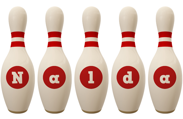 Nalda bowling-pin logo