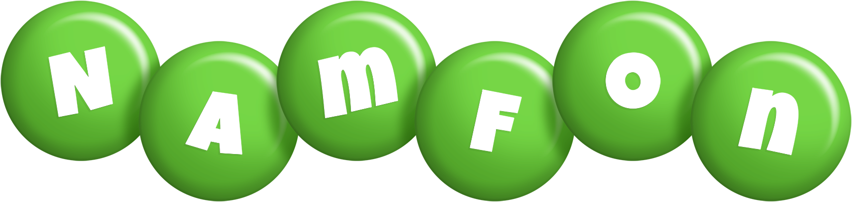 Namfon candy-green logo