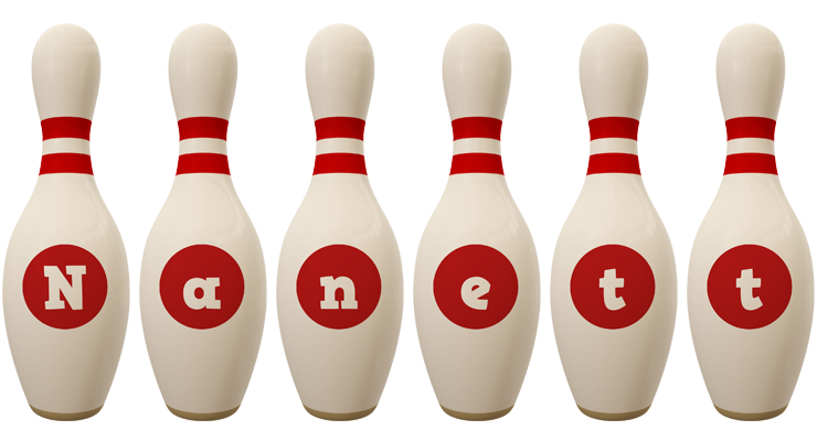 Nanett bowling-pin logo