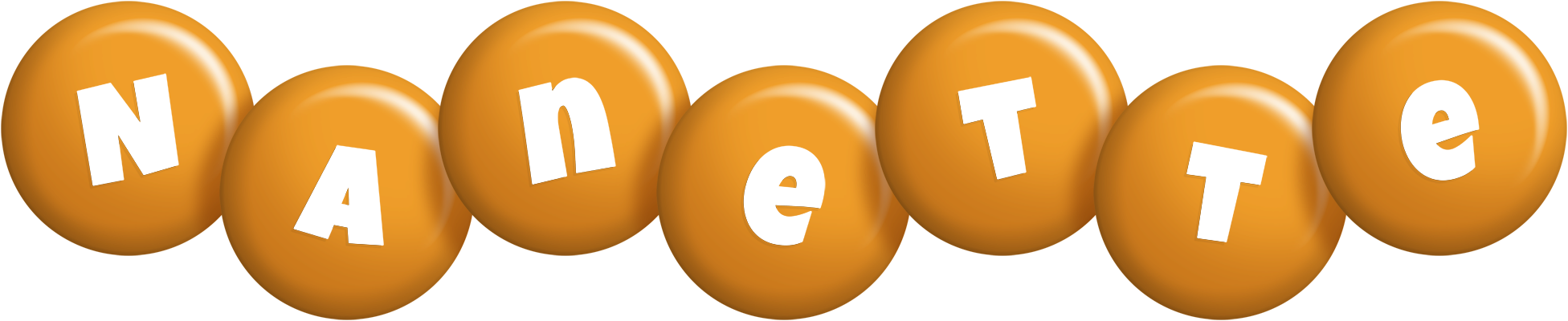 Nanette candy-orange logo