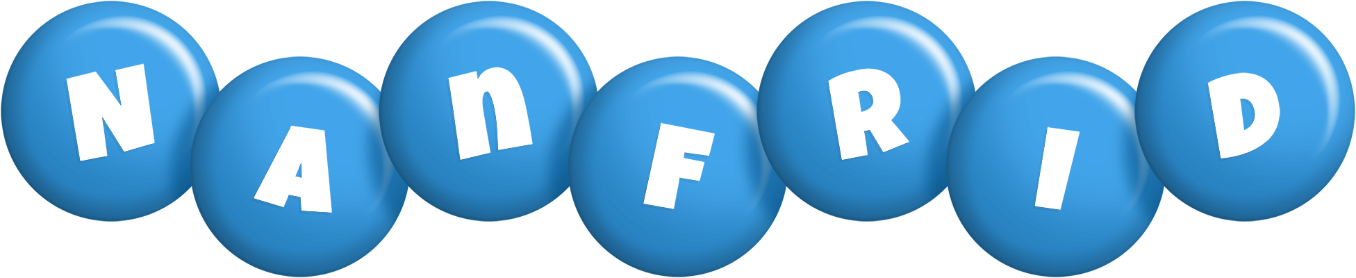 Nanfrid candy-blue logo