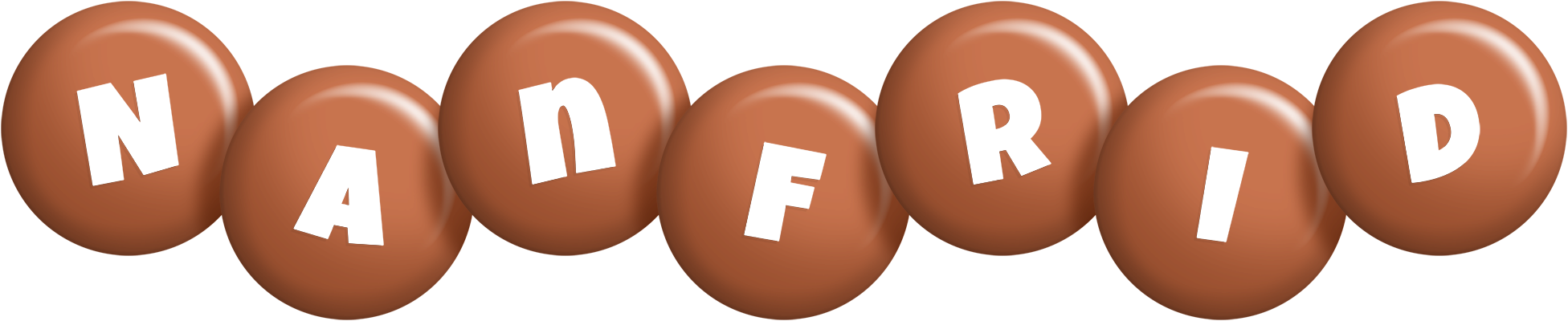 Nanfrid candy-brown logo
