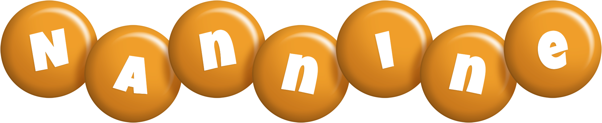 Nannine candy-orange logo