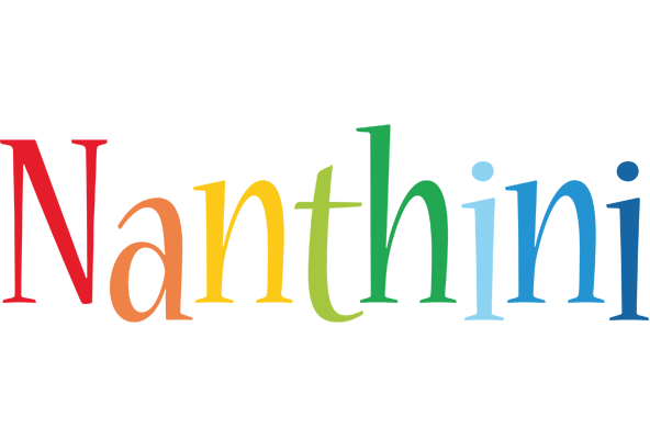 Nanthini birthday logo