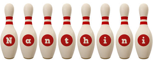 Nanthini bowling-pin logo