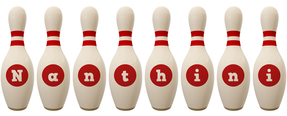Nanthini bowling-pin logo