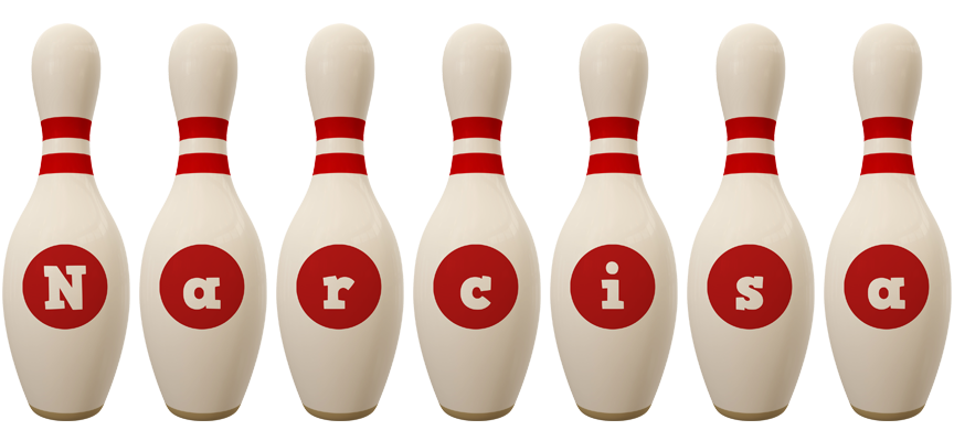 Narcisa bowling-pin logo