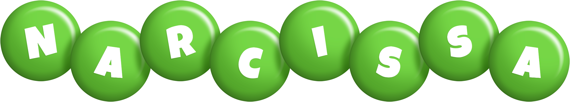 Narcissa candy-green logo