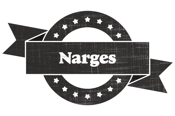 Narges grunge logo