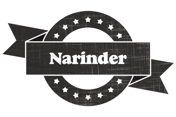 Narinder grunge logo