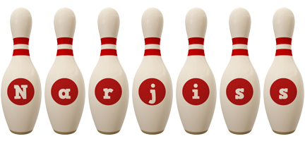 Narjiss bowling-pin logo