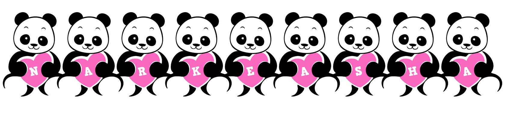 Narkeasha love-panda logo