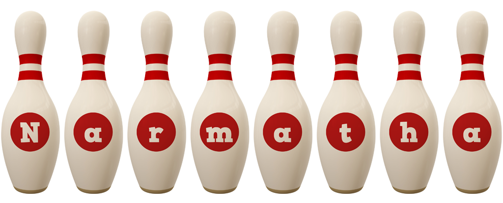 Narmatha bowling-pin logo