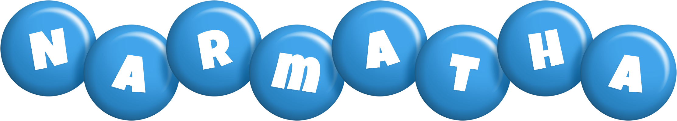 Narmatha candy-blue logo