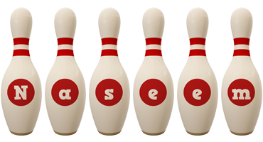 Naseem bowling-pin logo