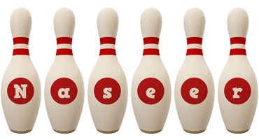 Naseer bowling-pin logo