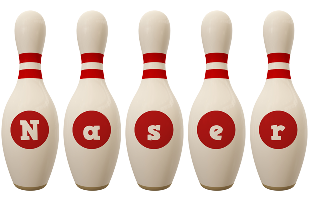 Naser bowling-pin logo