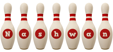 Nashwan bowling-pin logo