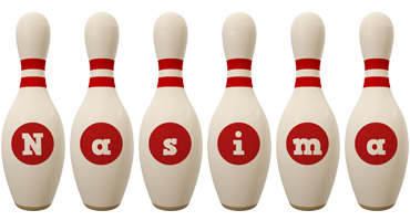 Nasima bowling-pin logo