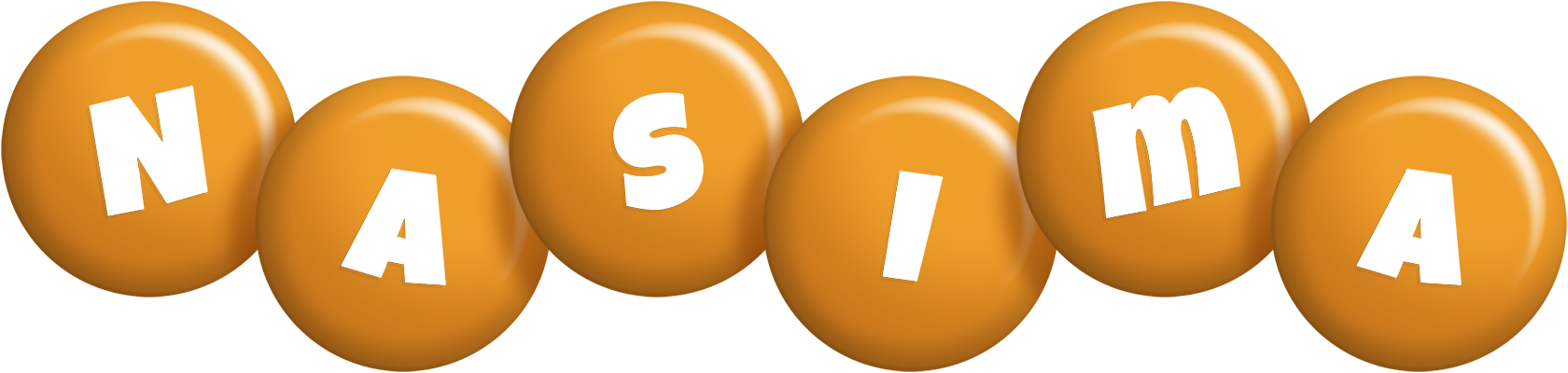 Nasima candy-orange logo