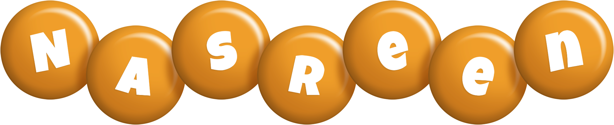 Nasreen candy-orange logo