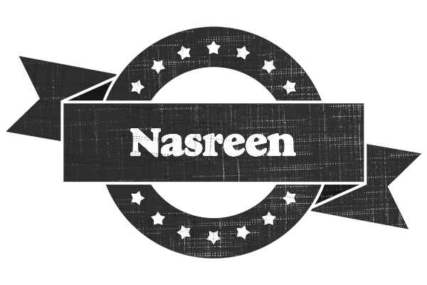 Nasreen grunge logo