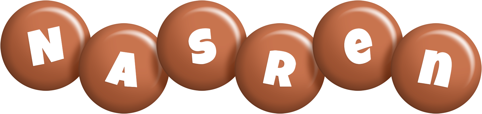 Nasren candy-brown logo