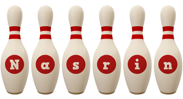 Nasrin bowling-pin logo