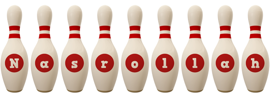 Nasrollah bowling-pin logo