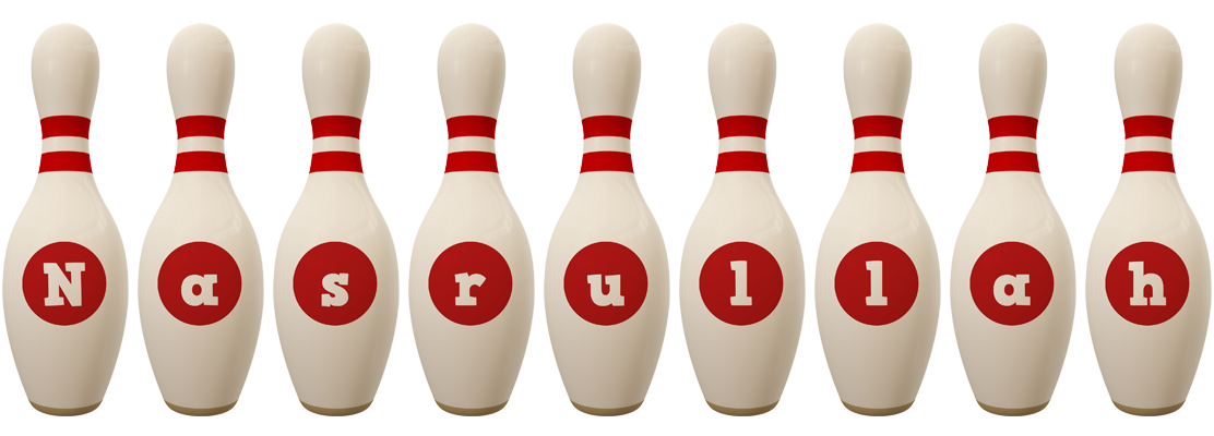 Nasrullah bowling-pin logo