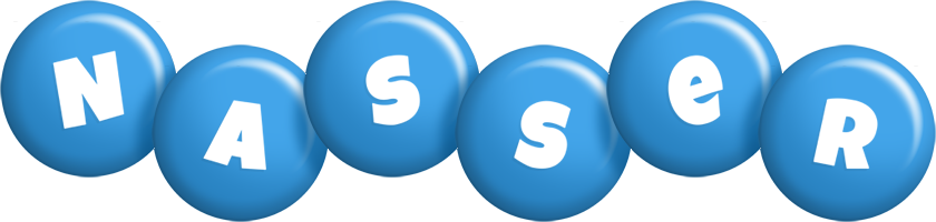 Nasser candy-blue logo