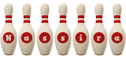 Nassira bowling-pin logo