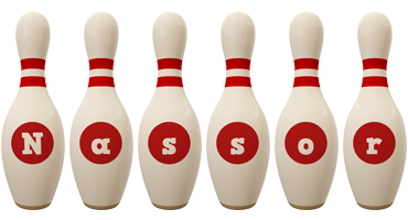 Nassor bowling-pin logo