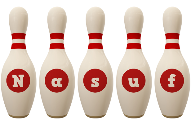 Nasuf bowling-pin logo