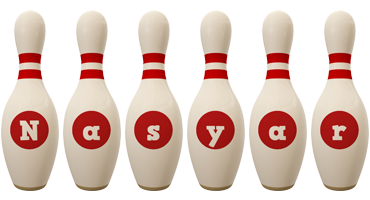 Nasyar bowling-pin logo