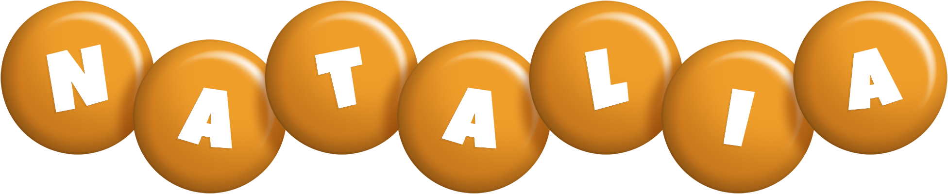 Natalia candy-orange logo