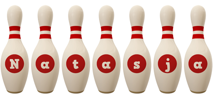 Natasja bowling-pin logo