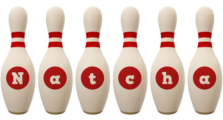 Natcha bowling-pin logo