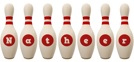 Natheer bowling-pin logo