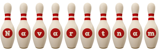 Navaratnam bowling-pin logo
