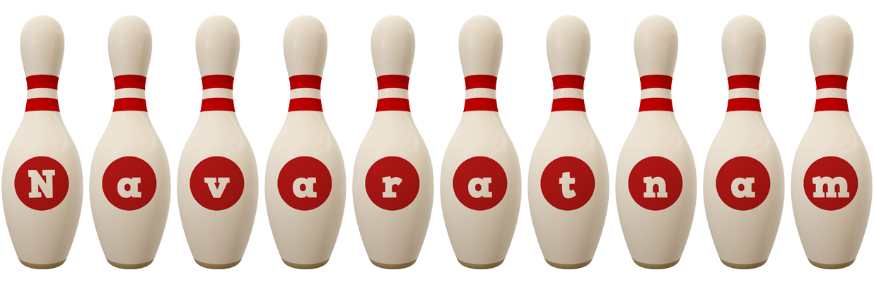 Navaratnam bowling-pin logo