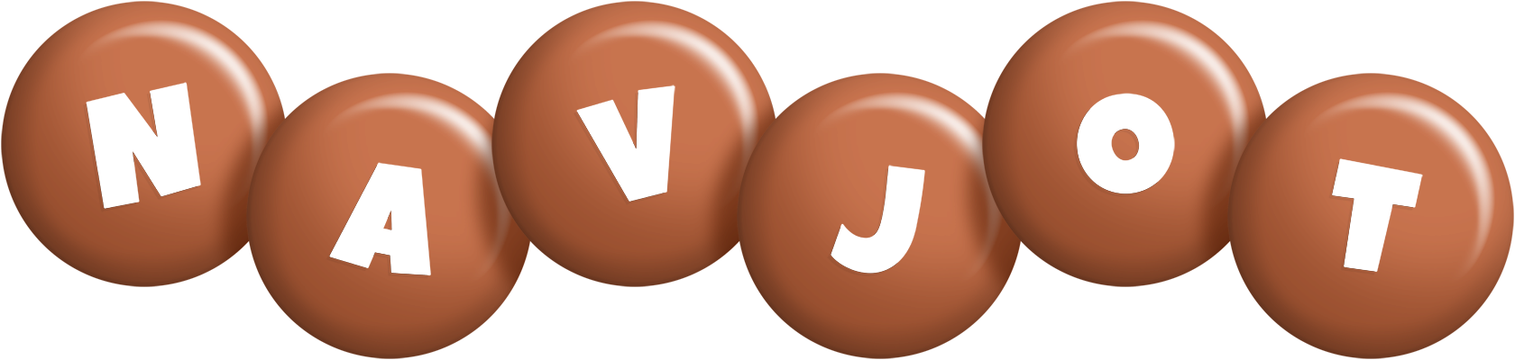 Navjot candy-brown logo