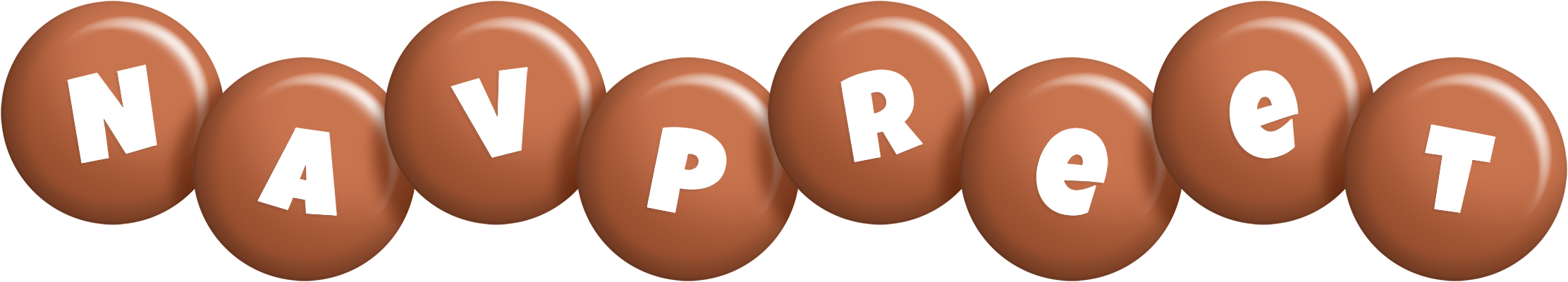Navpreet candy-brown logo