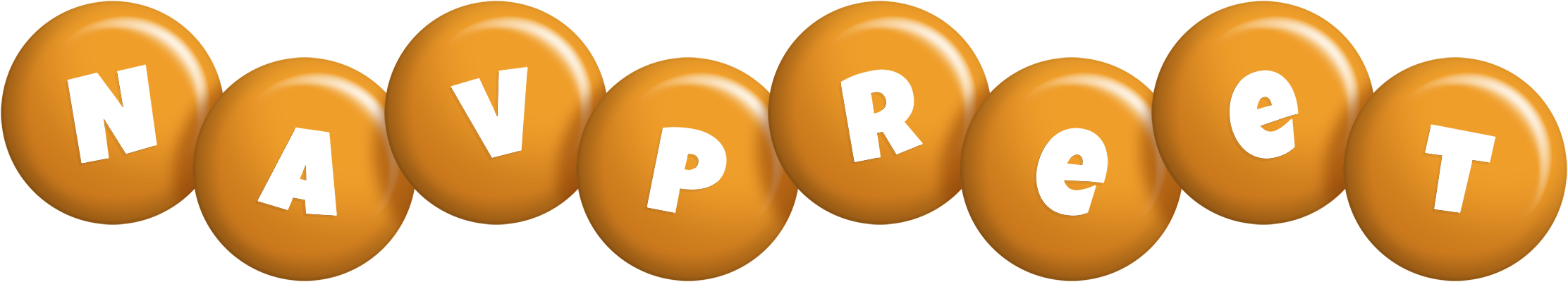 Navpreet candy-orange logo